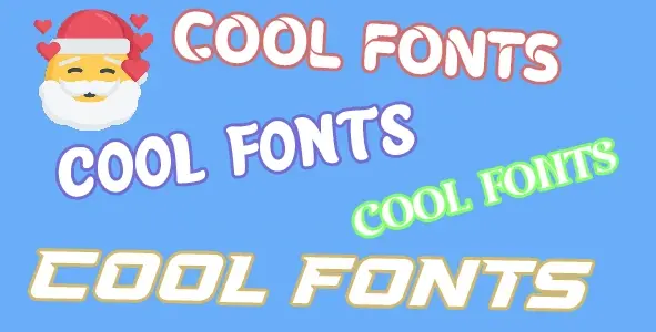 Cool fonts text